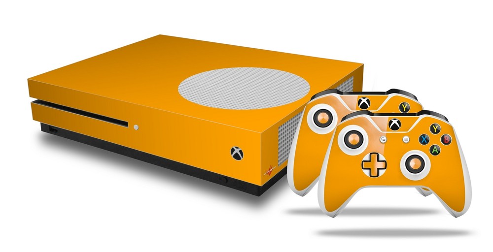 Skin XBOX One S Console Controller Solids Collection Orange