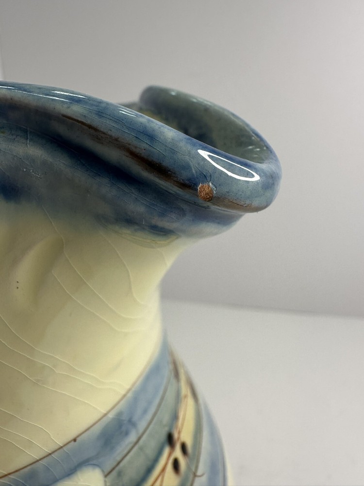 Art Studio Red Pottery Pitcher Signed By Artist