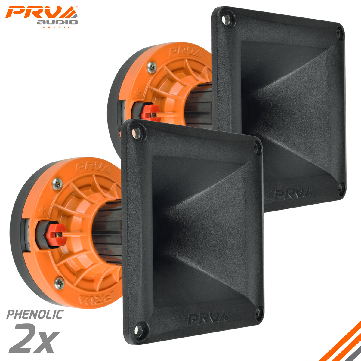 2x PRV Audio WG270Ph Compact Phenolic 2" VC Compression Driver + Horn 300 Watts