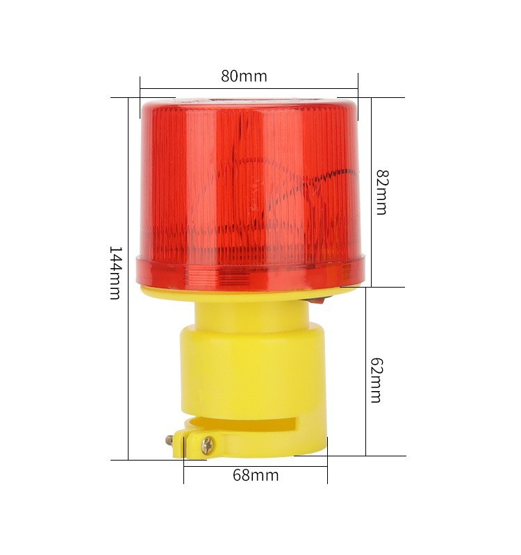 Solar Powered LED Warning Hazard Emergency Beacon Flash Strobe Signal Light