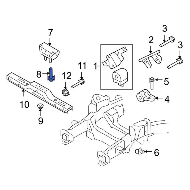 Genuine Ford Automatic Transmission Mount Bolt W711140-S901