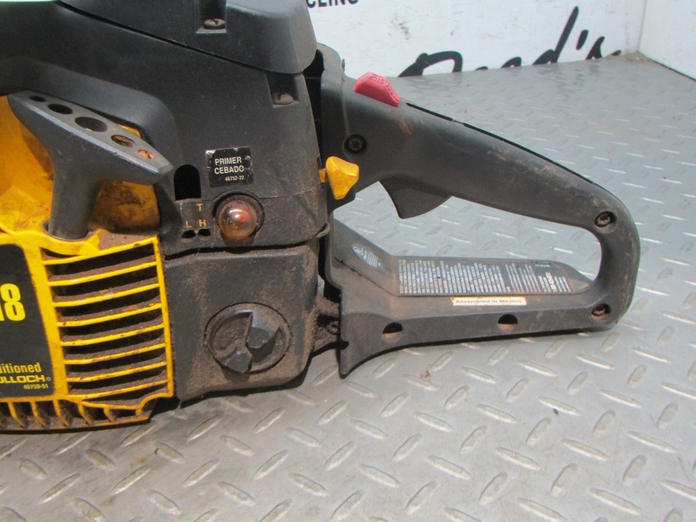 McCULLOCH FR4618 CHAINSAW PARTS ONLY