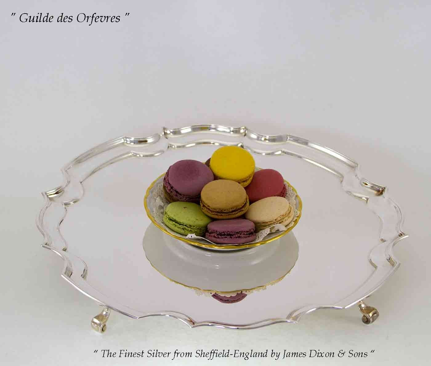 Silver Chippendale Salver 14 in. with Feet