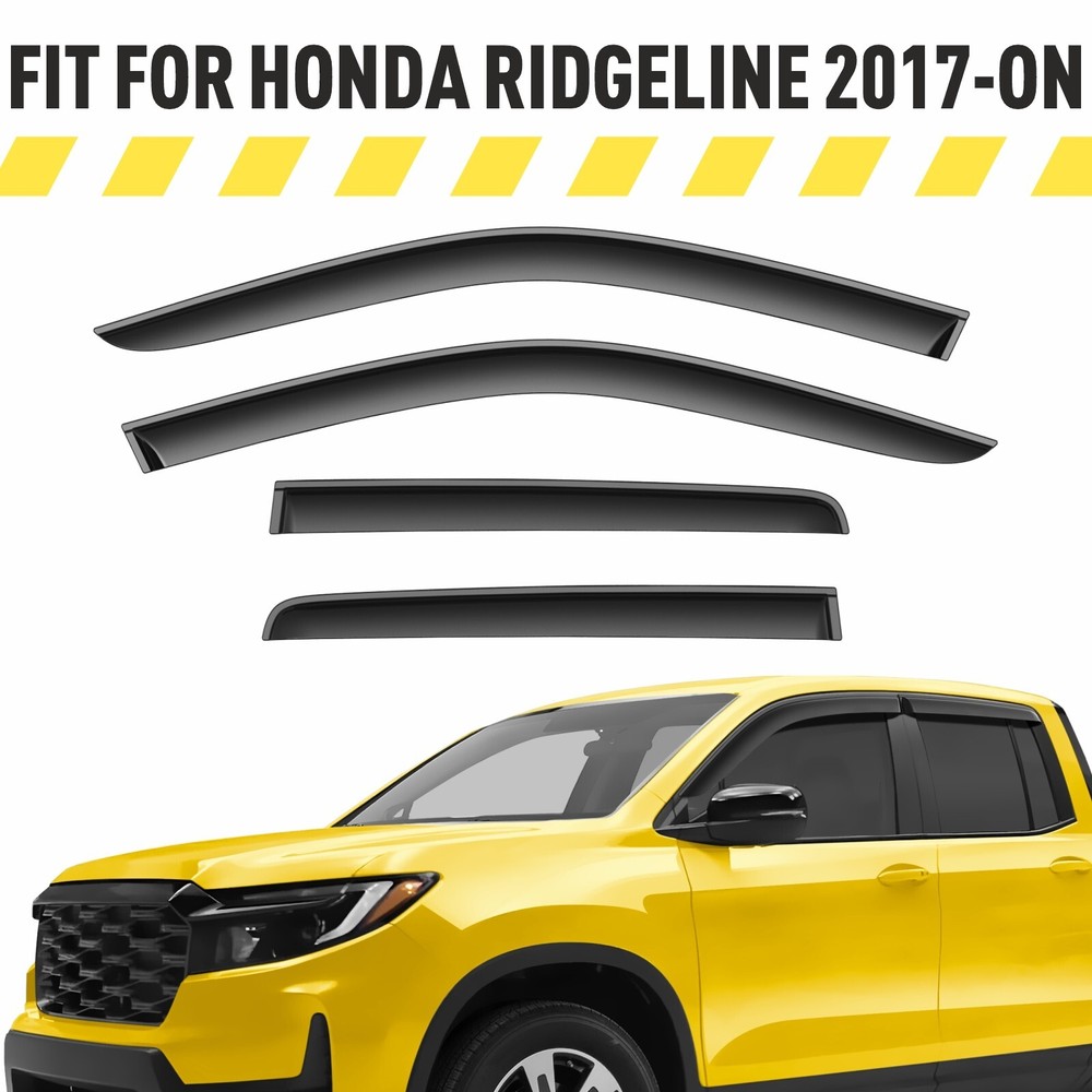 Side Window Deflectors Rain Guards for 2017-2025 Honda Ridgeline