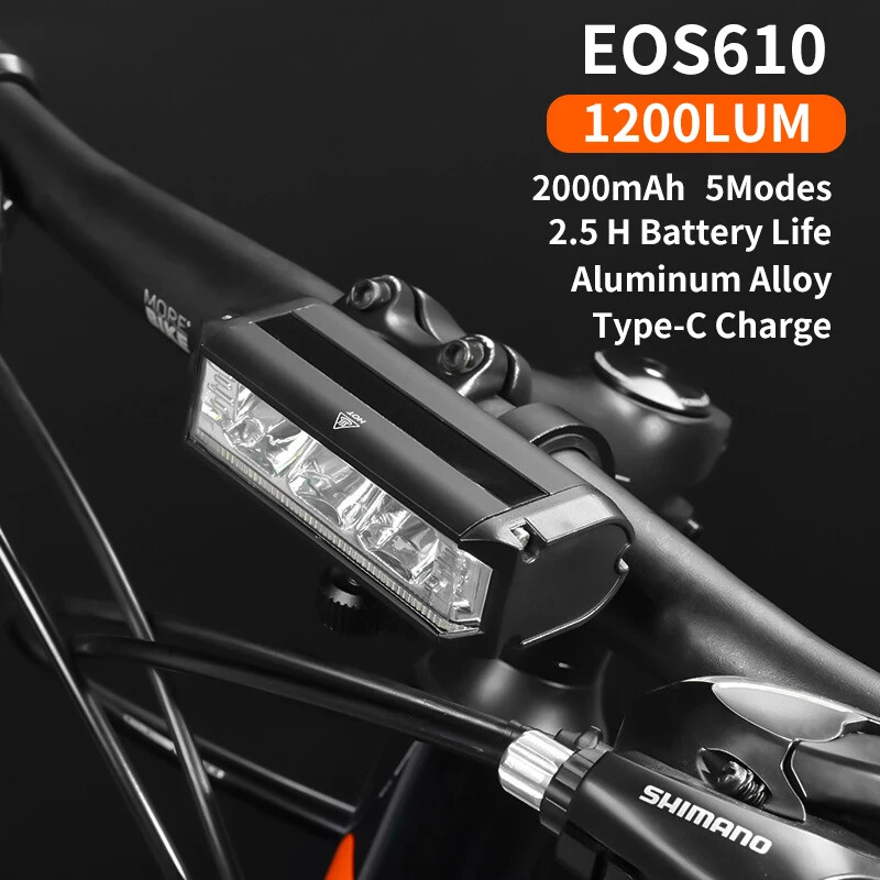 Bicycle Light Front 2600Lumen Light 8000mAh Waterproof Flashlight USB Charging