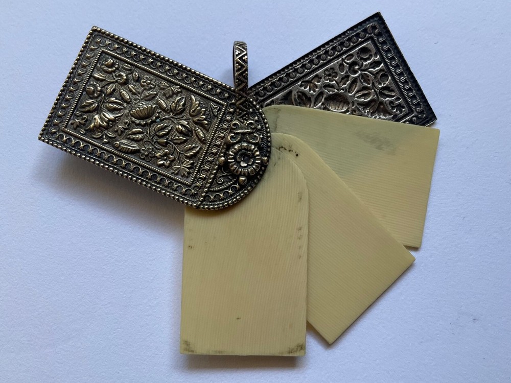 Brass Aide Memoire for Sewing Box or Chatelaine.