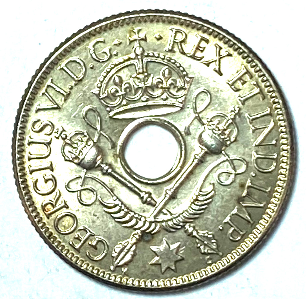 1938 New Guinea Silver Shilling KM# 8
