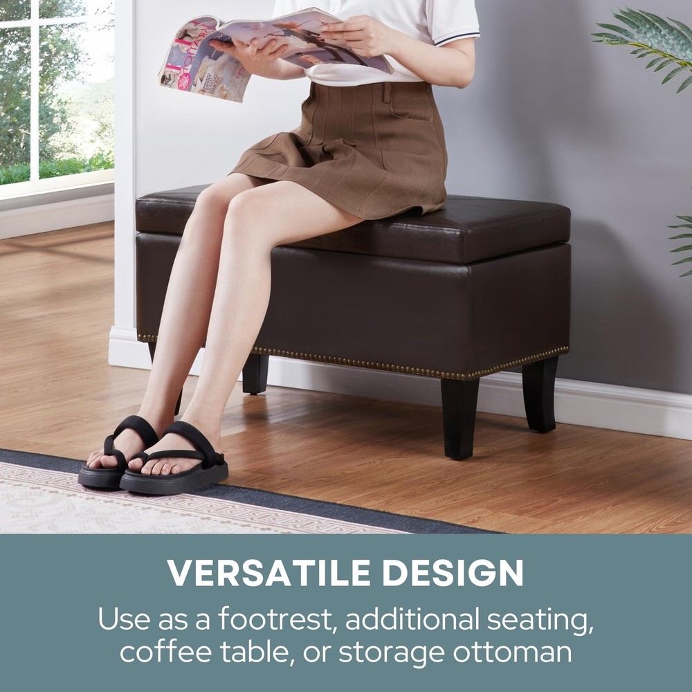 Pemberly Row Ottoman in Espresso