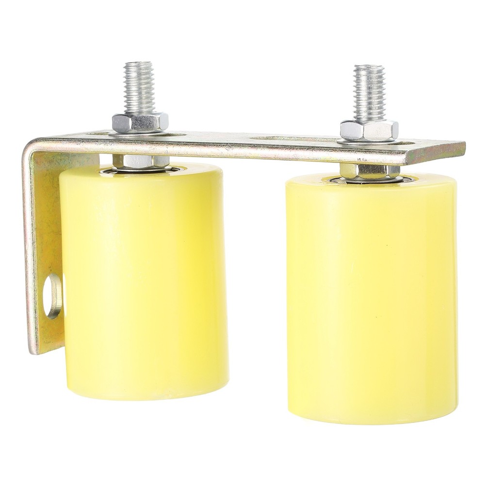 1Set Slide Gate Guide Roller, 2-3/8"x3-1/8" Nylon Gate Support & Bracket, Yellow