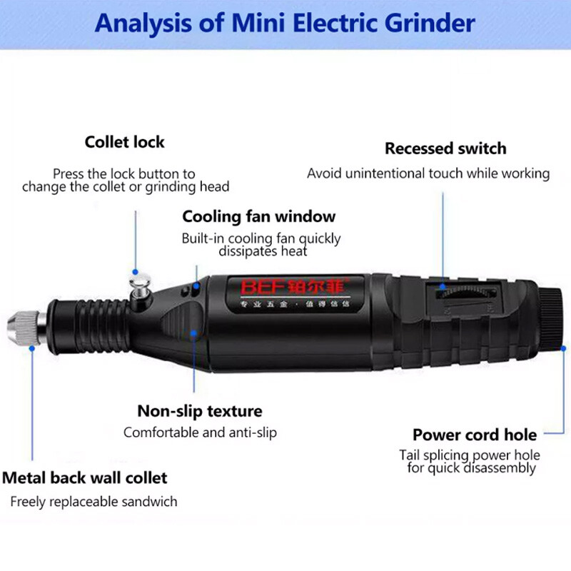 25pcs Variable Speed Rotary Tool Kit Accessories Grinding Sanding Polishing Set