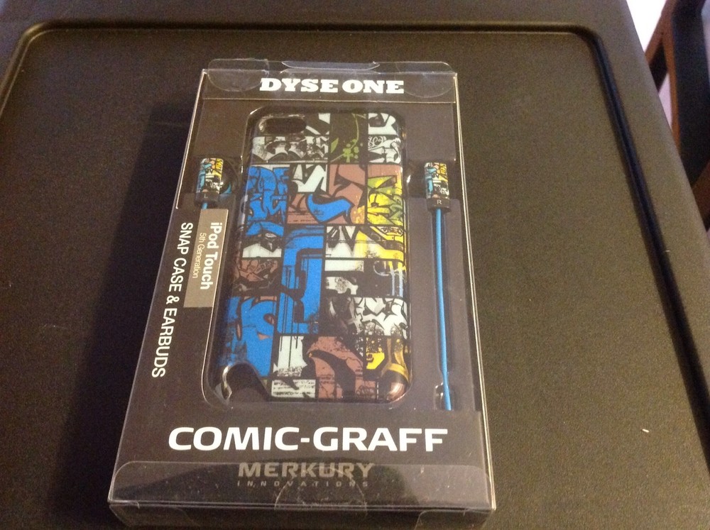 Dyse One Comic-Graff Merkury Hardshell Case & Earbuds Blue DY-T5EKCG *
