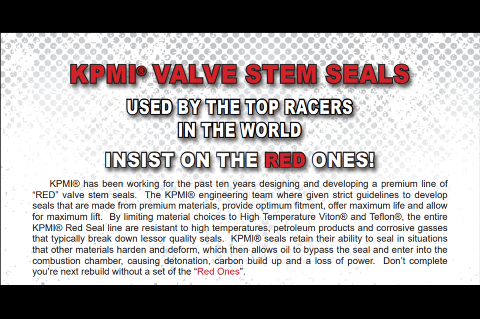 Raptor Rhino Grizzly 700 R Kibblewhite RED Viton Valve Stem Seals Set of 4 Four