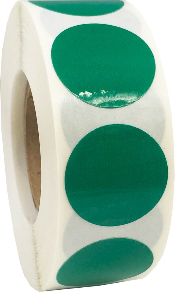 Bopp Color Coding Dot Stickers | 0.75 Inch Round - 500 Pack | Pick One Color