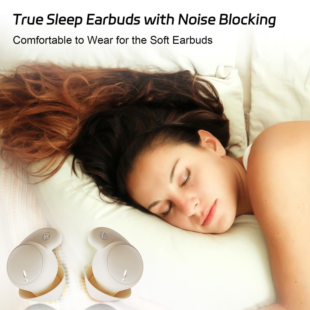 Sleep Earbuds,Wireless Bluetooth Noise Blocking Sleeping Headphones,Sleep Ear...