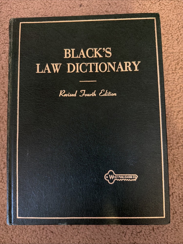 Black's Law Dictionary  Revised Fourth Edition  HC 1968
