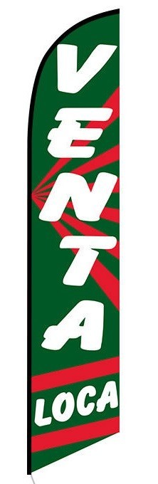 VENTA LOCA 12ft Feather Banner Swooper Flag - FLAG ONLY (7)