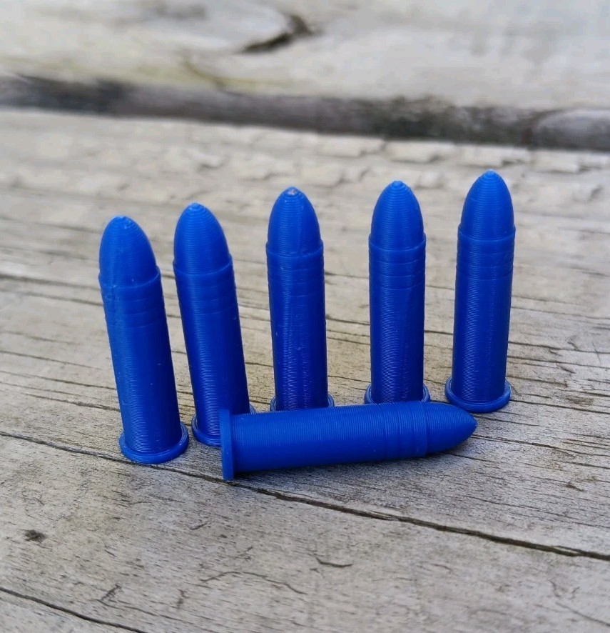 .22 LR Snap Caps / Dummy Rounds / Dry Fire Training - 10 Pack, Blue