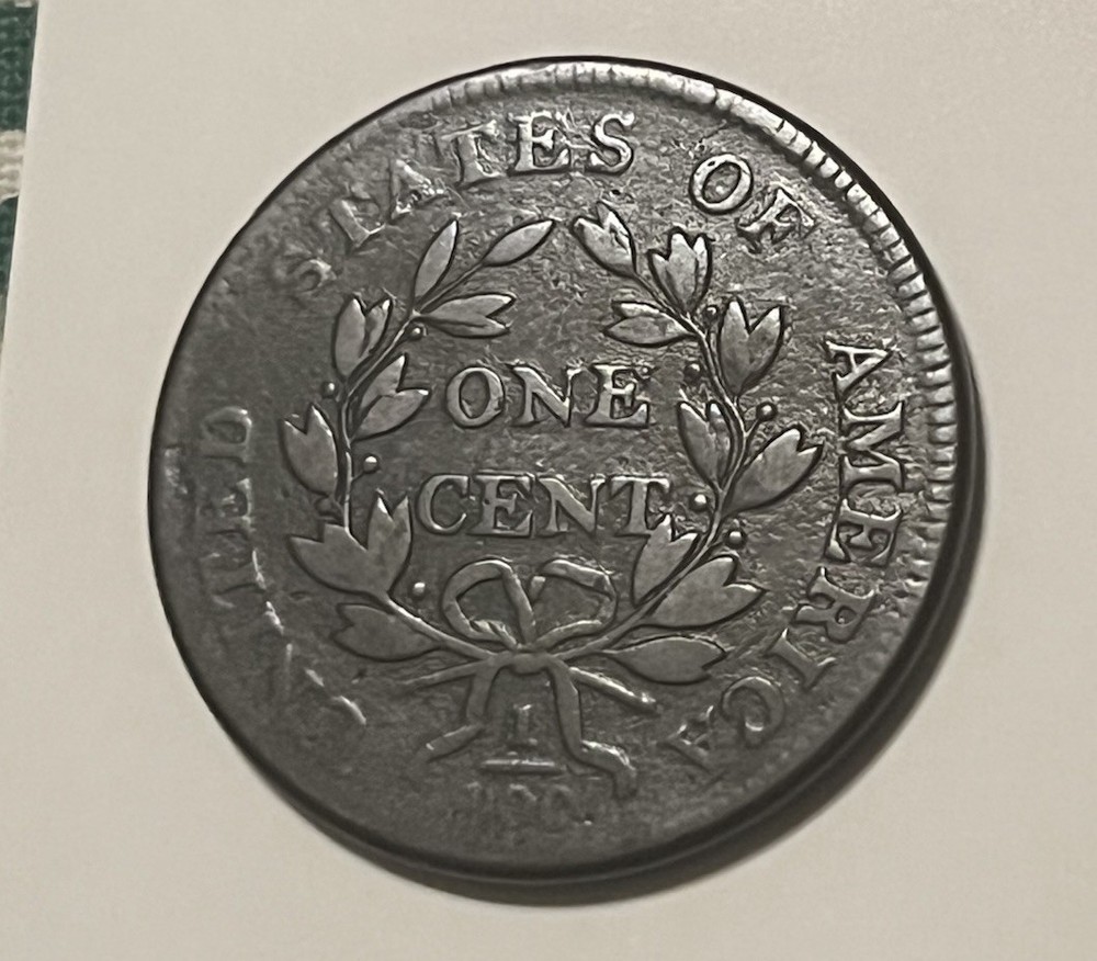 1801 Draped Bust Large cent 1 /0100 corrected fraction , Fine
