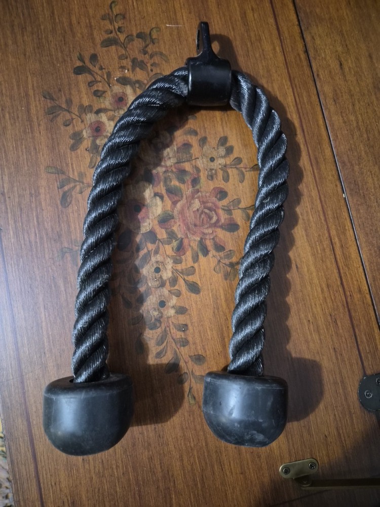 Tricep Rope with Rubber ends, High end cable Attachment