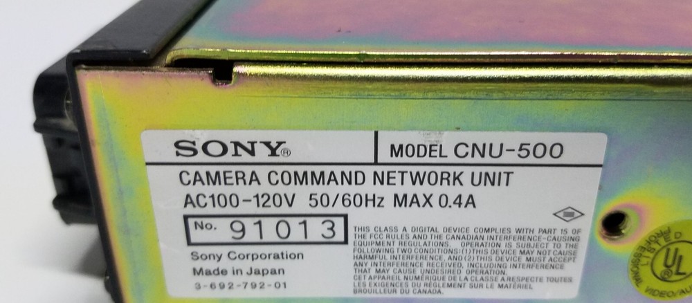 Sony CNU-500 Security Camera Command Network Unit ~ Rack Mountable