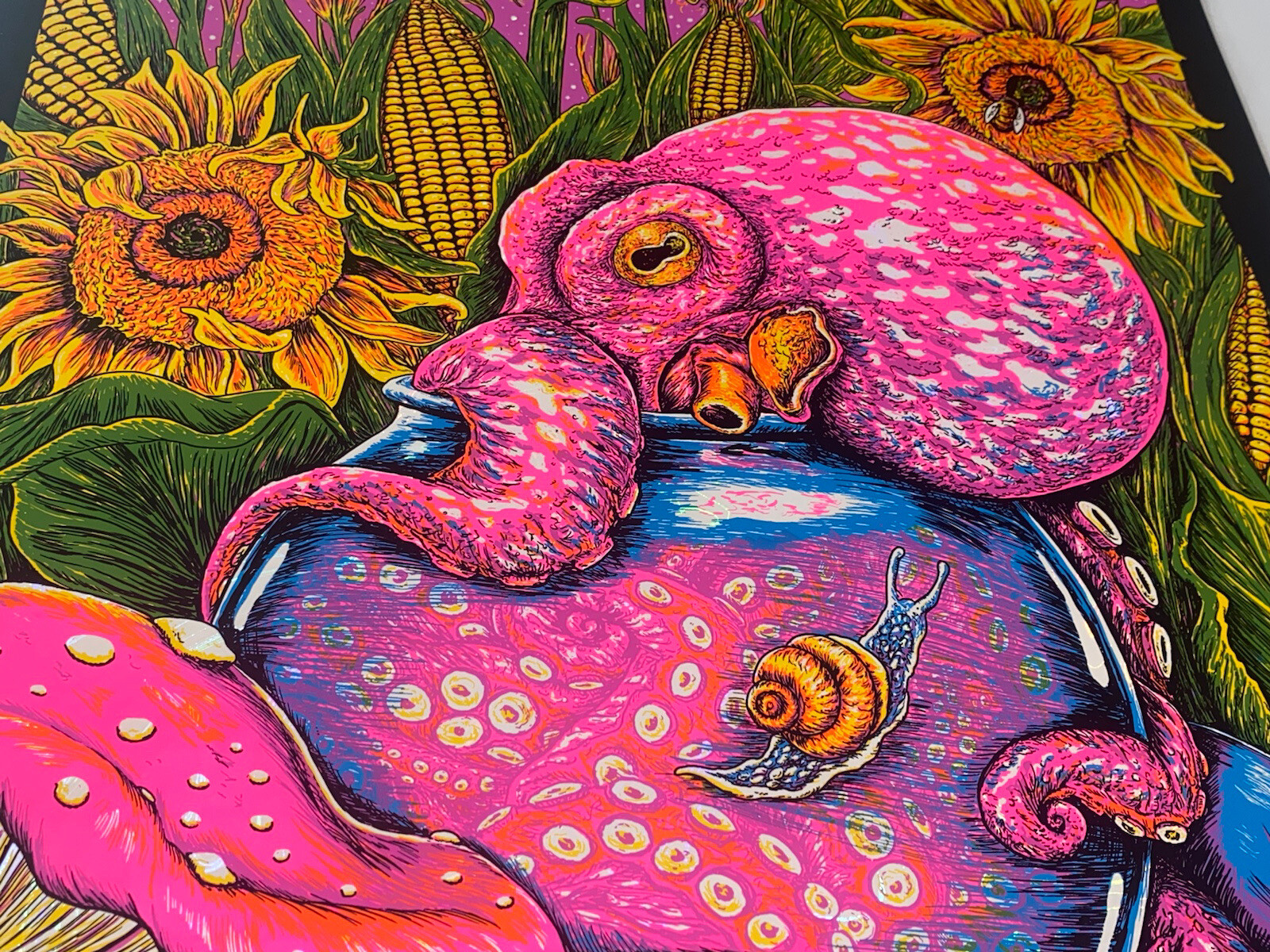 Dirty Heads Poster Lincoln NE 8/10/22 Silkscreen White Swirl Foil S/N Official