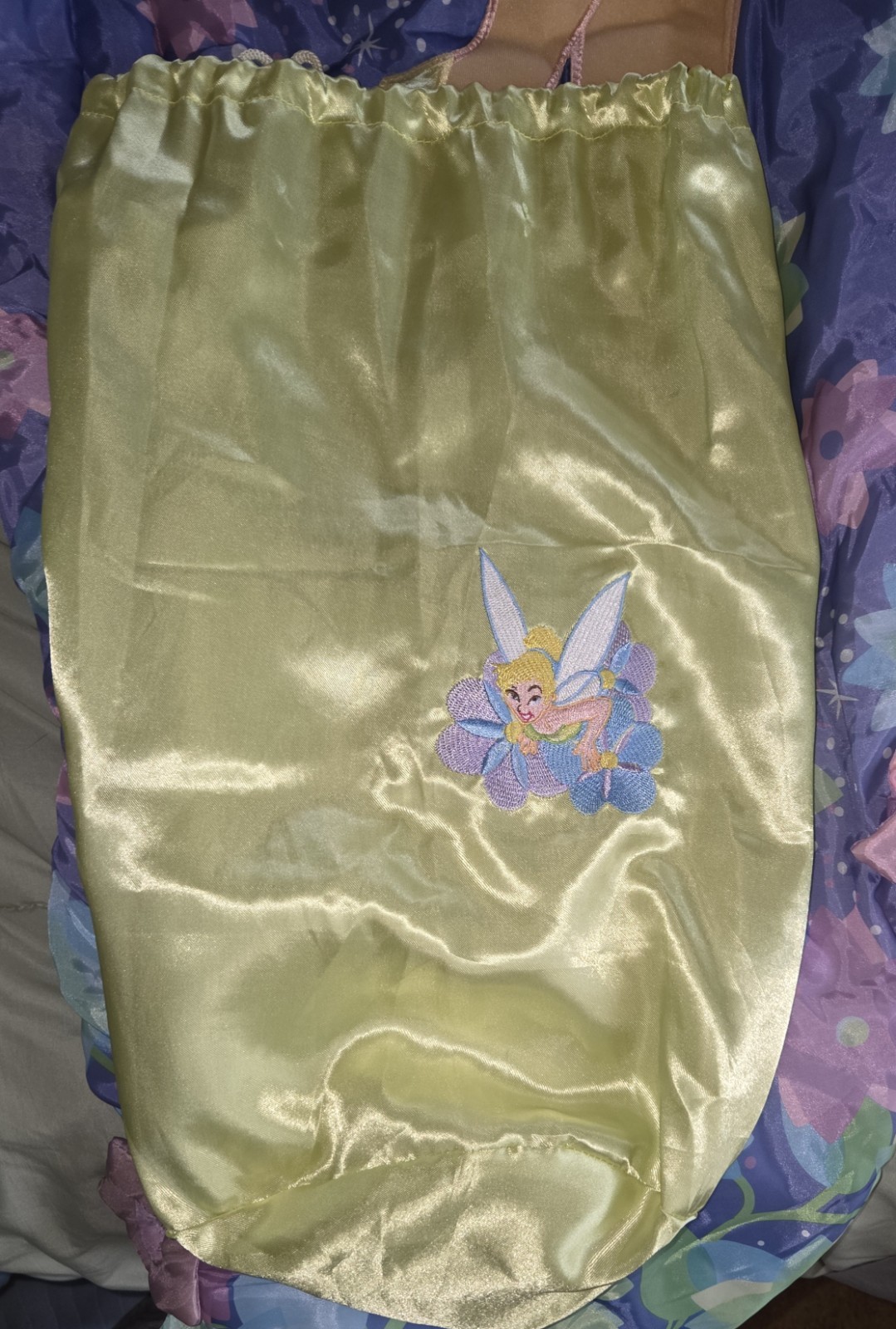 Tinker Bell Sleeping Bag With Embroidered Satin Storage Sack