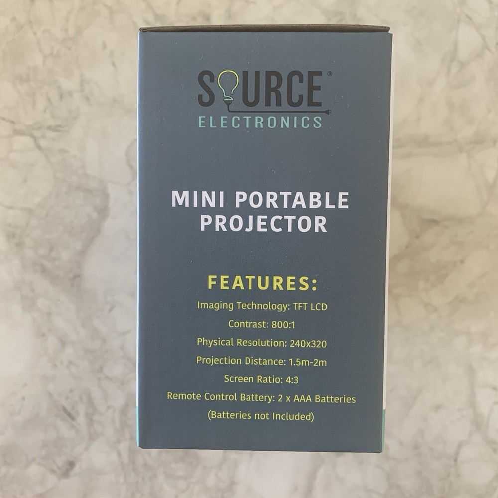 Mini Portable Projector by Source Electronics Black