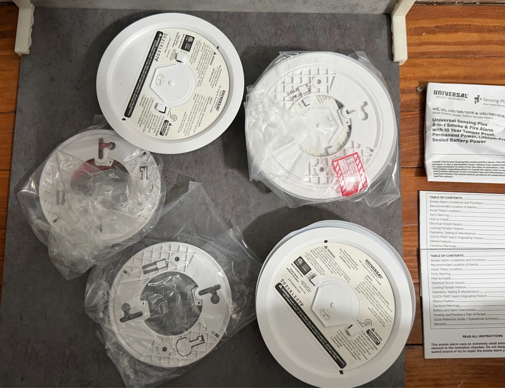USI (3-Pack) 10-Year Battery Powered Smoke & Fire Detector w/Ionization Sensor