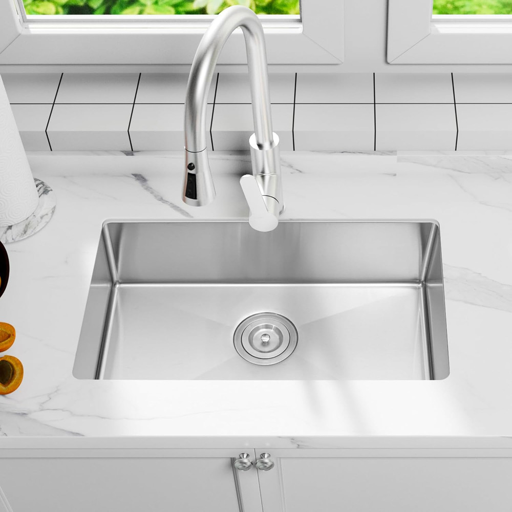 Kitchen Sink Drain Assembly, Kitchen Sink Strainer with Deep Removable Waste Bas