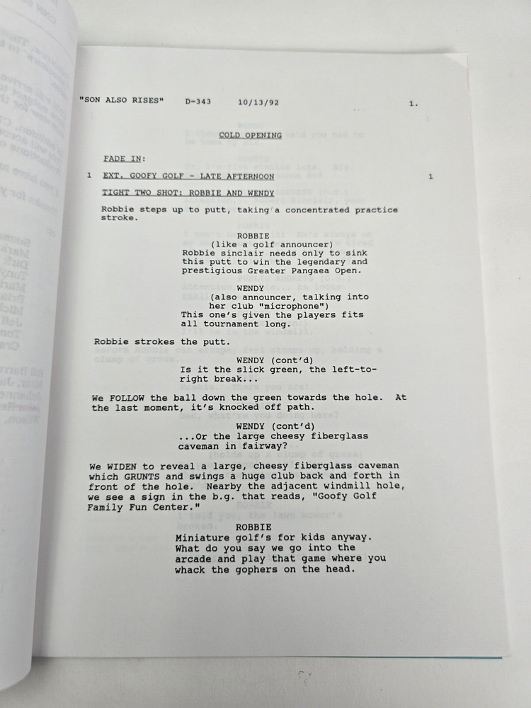 DINOSAURS / Dave Caplan 1992 TV Script, Jim Henson "The Son Also Rises"