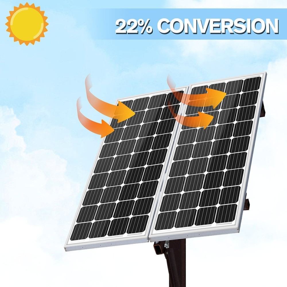 Solar Panel 200 Watt 12 Volt High-Efficiency Mono for Marine Rooftop Farm Single