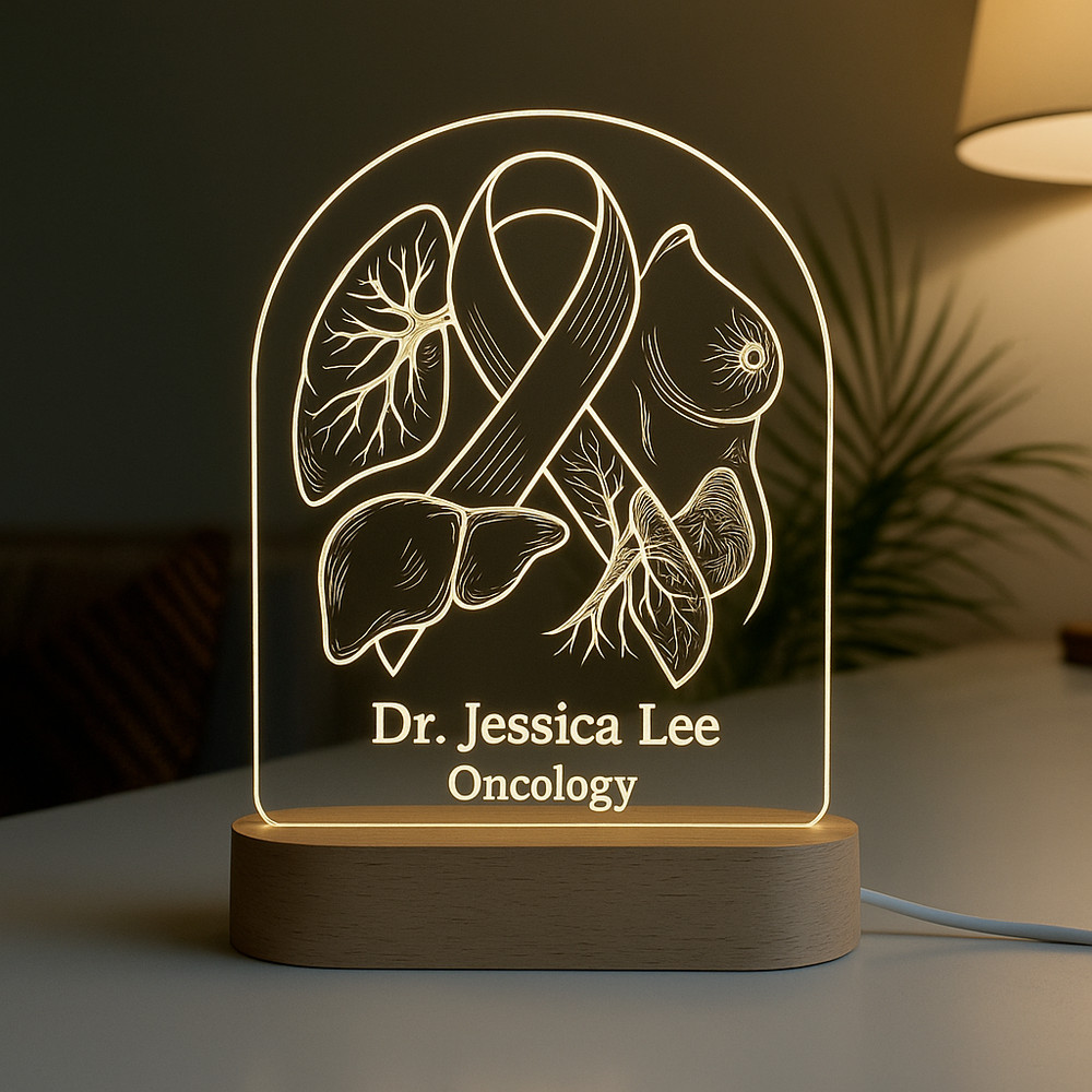Oncologist Custom Night Light | Personalized LED Gift for Doctors