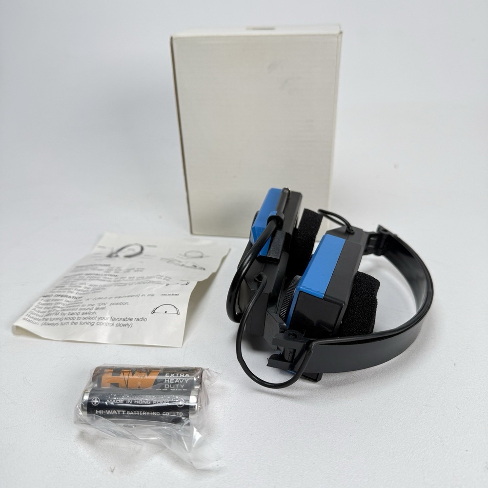 Retro Radio Headphones Blue Black