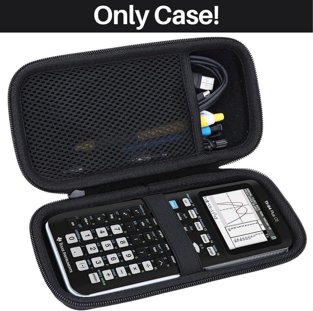 Versatile Hard Case Compatible with TI-84 Plus & Nspire Calculators - Black