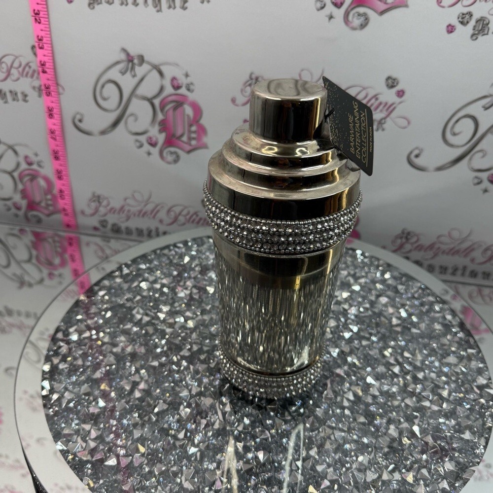 Barware Entertaining Collection Cocktail Shaker - Silver Crystal Accent