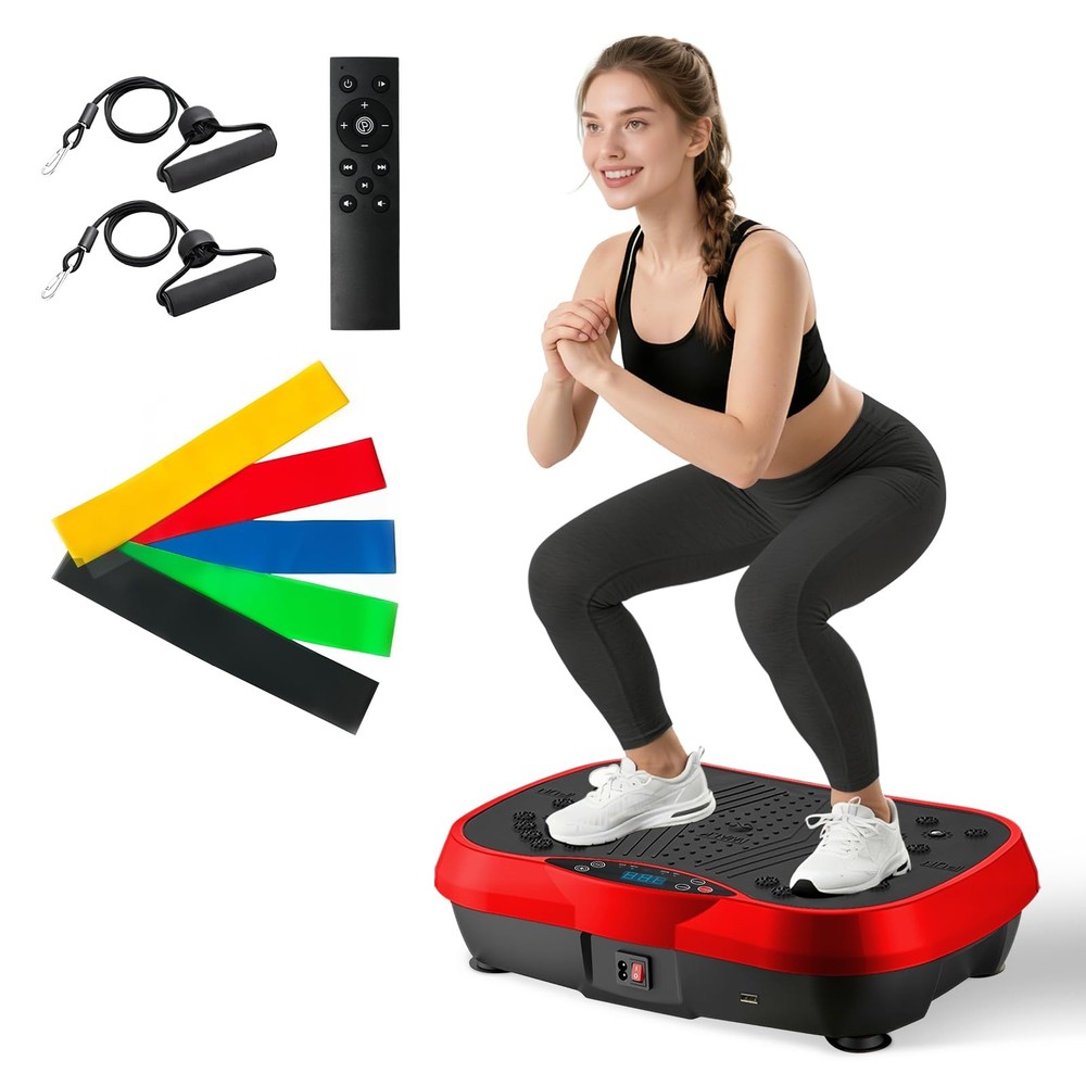 Vibration Plate Exercise Machine, 10 Modes & 200-Level Vibration Platform for...