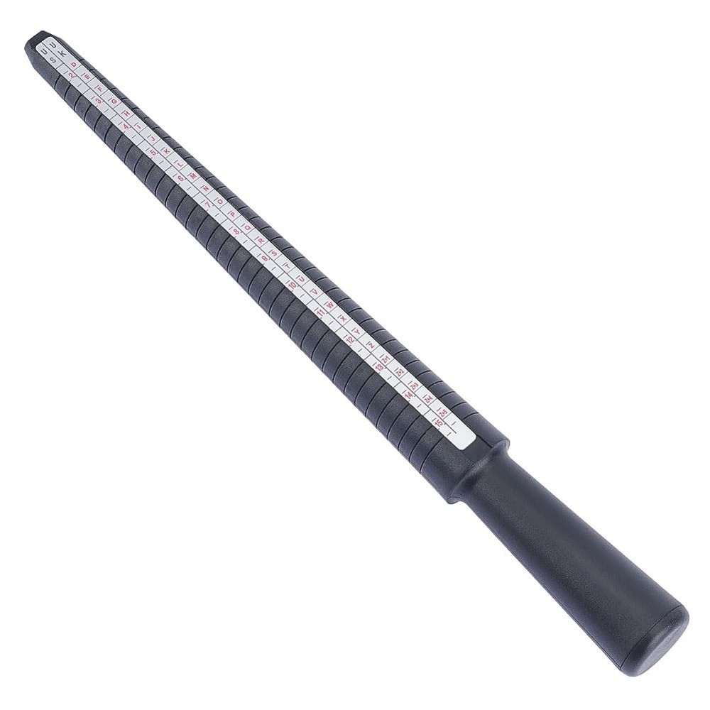 UNICRAFTALE 26.1x2.5cm Ring Sizer Measuring Tool Mandrel Black Color