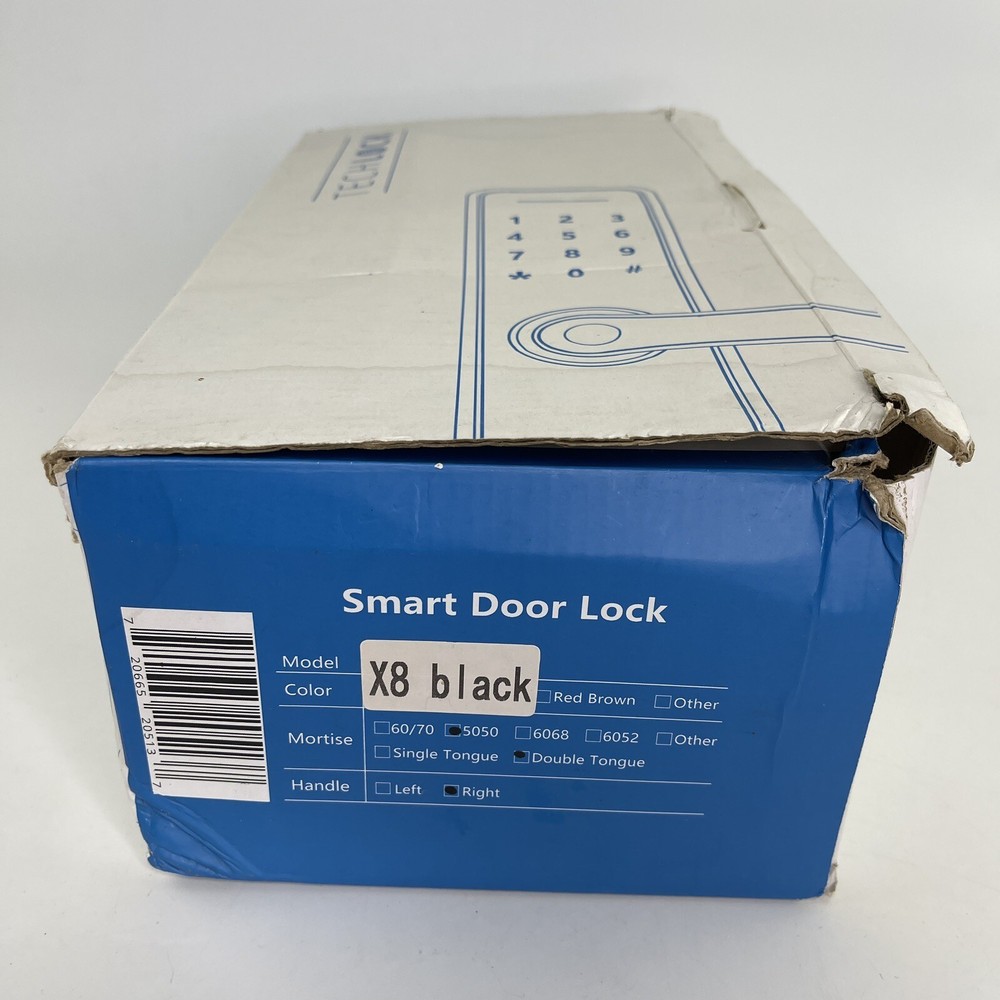 TECHLOCK X8 BLACK - Biometric/Combination/Key Lock w/ Lever