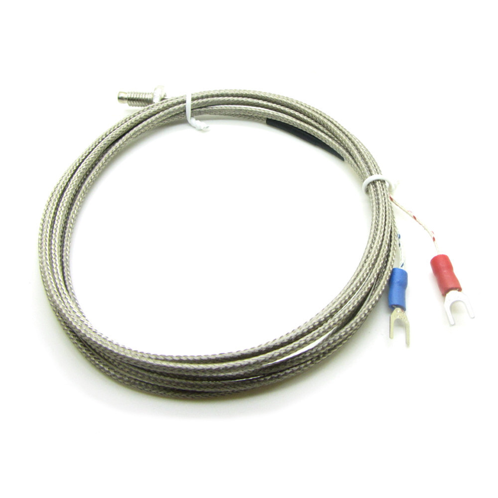 2M Cable K Type Screw Thermocouple Temperature Sensor Probe 6mm Thread 0-600℃