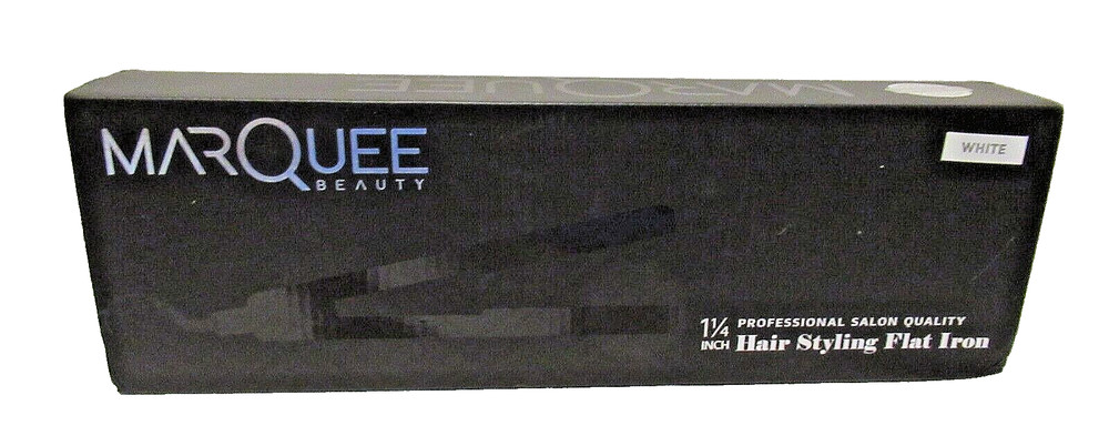 MarQuee Beauty Professional Ceramic Styling Flat Iron (White)