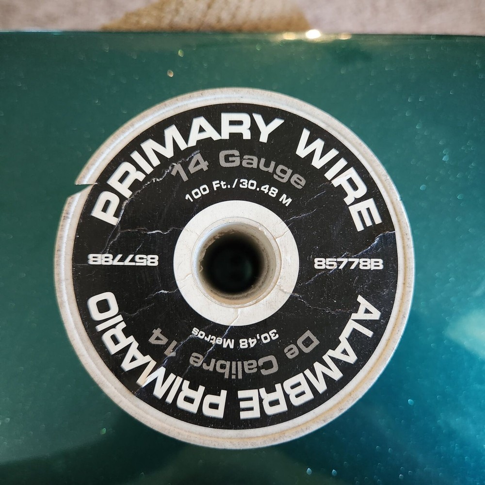 857788: 14 Gauge Black Primary Wire (partial roll)