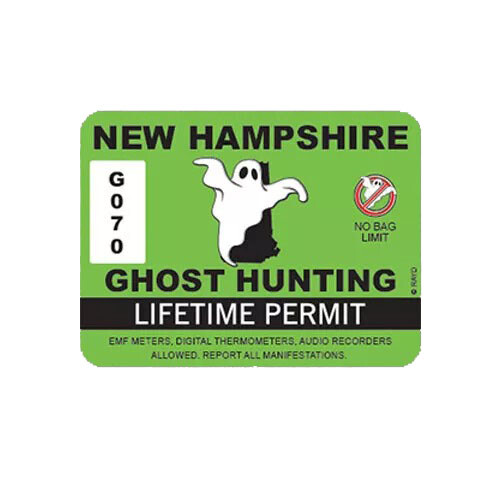 New Hampshire Ghost Hunting Permit Sticker