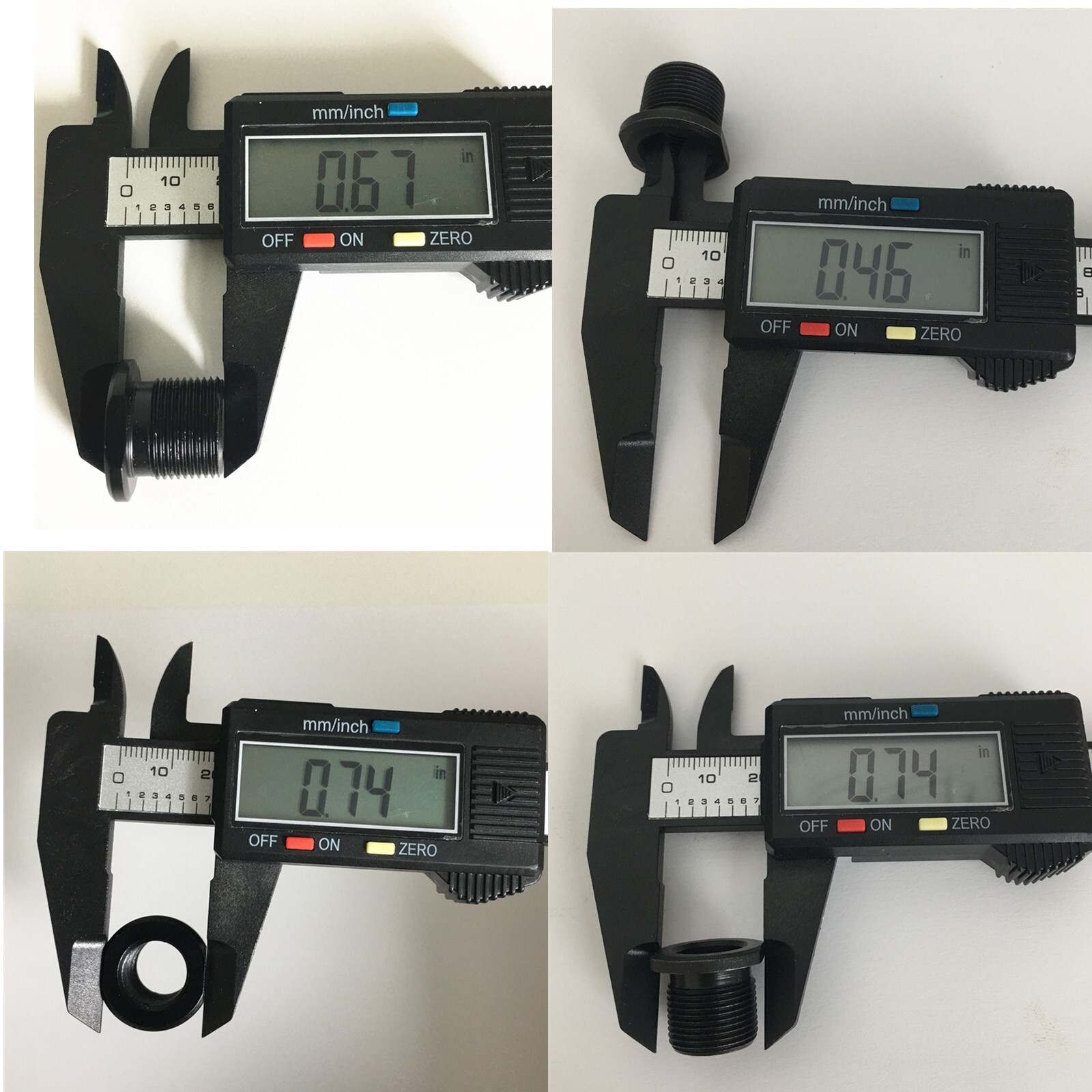 2 Pack Steel Thread Adapter 1/2x28 to 5/8x24 With 2 Crush Washer