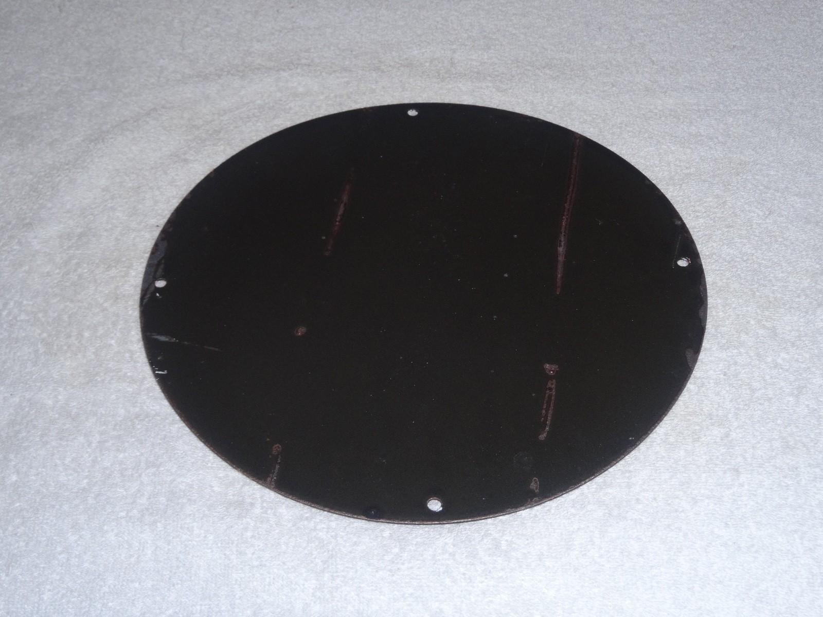 VINTAGE FLYING A AIRPLANE STEWARDESS WOMAN 11 3/4" PORCELAIN METAL GASOLINE SIGN