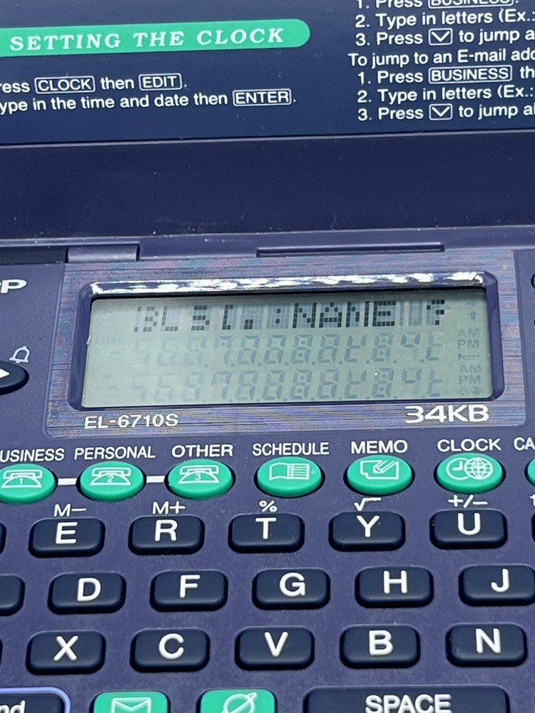 Sharp EL-6710S Electronic Organizer Calculator