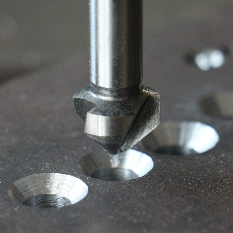 3 Flute 90°HSS Chamfer Countersink Drill Bit Set, 12mm Shank, 30mm & 40mm Length