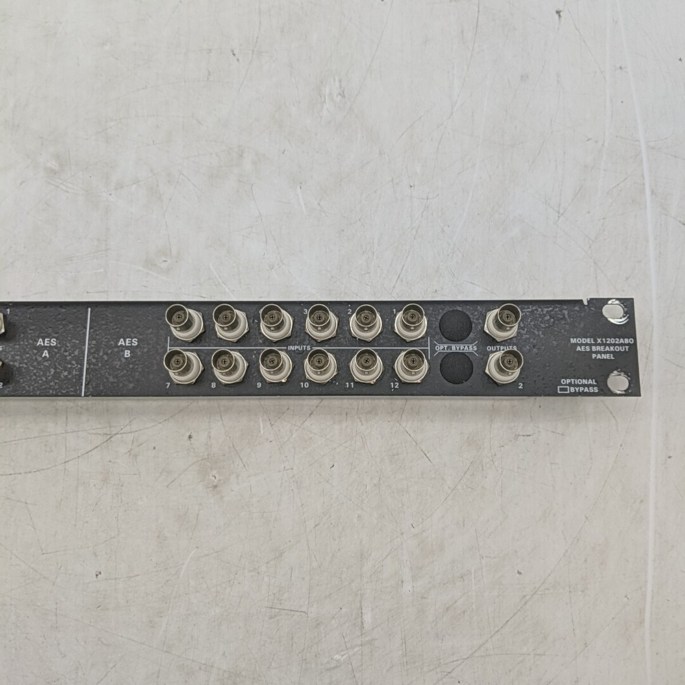Evertz Micro Systems Model # X1202ABO AES Breakout Panel