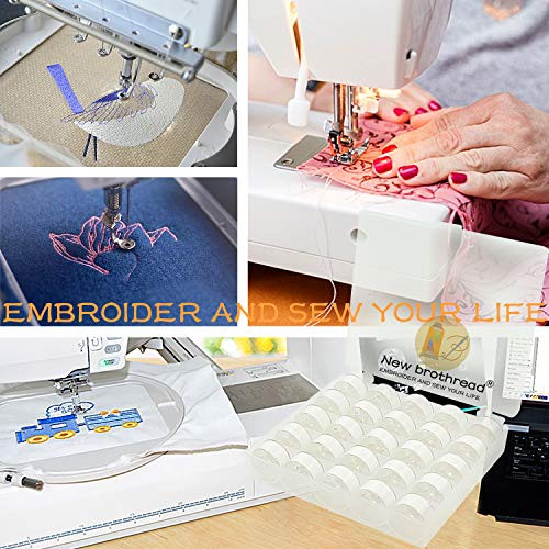 25pcs White 70D/2 (60WT) Prewound Bobbin Thread Plastic Size A SA156 for
