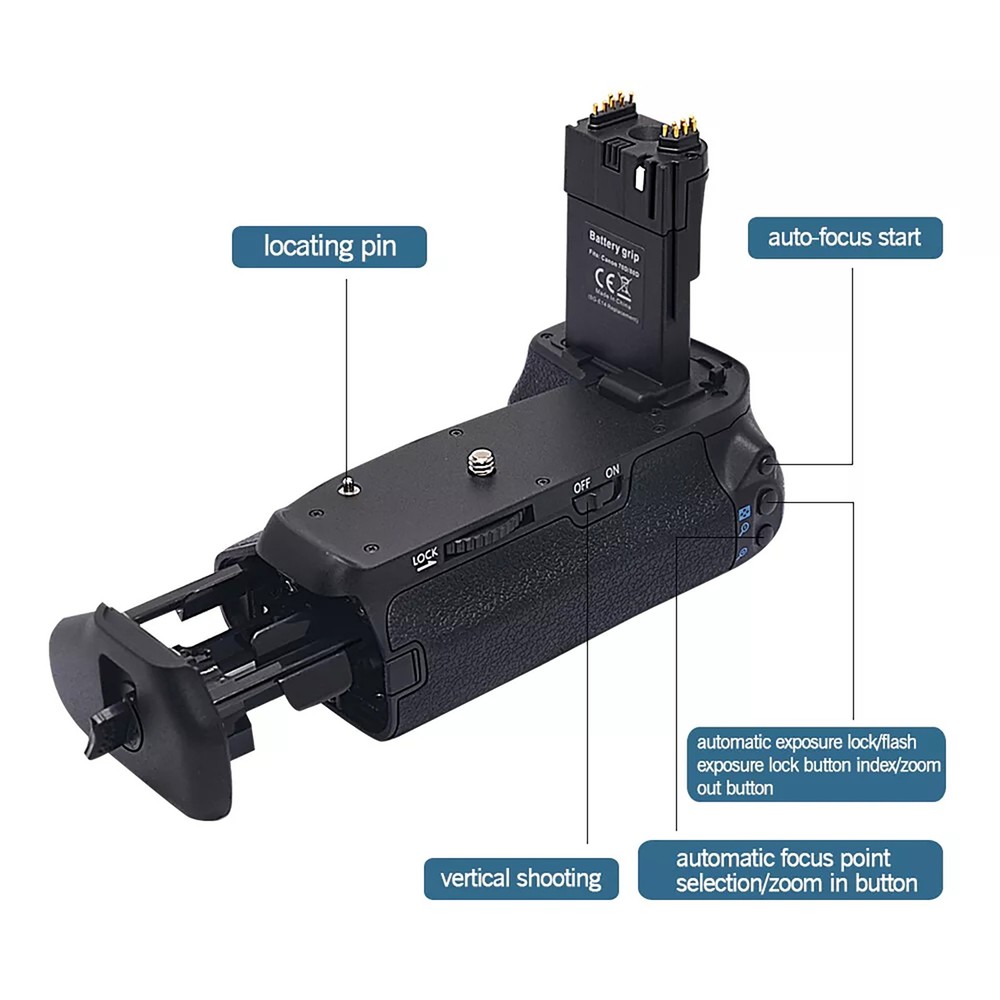 1 PC BG-E14 Vertical Battery Grip Camera Replacement For Canon EOS 70D 80D 90D