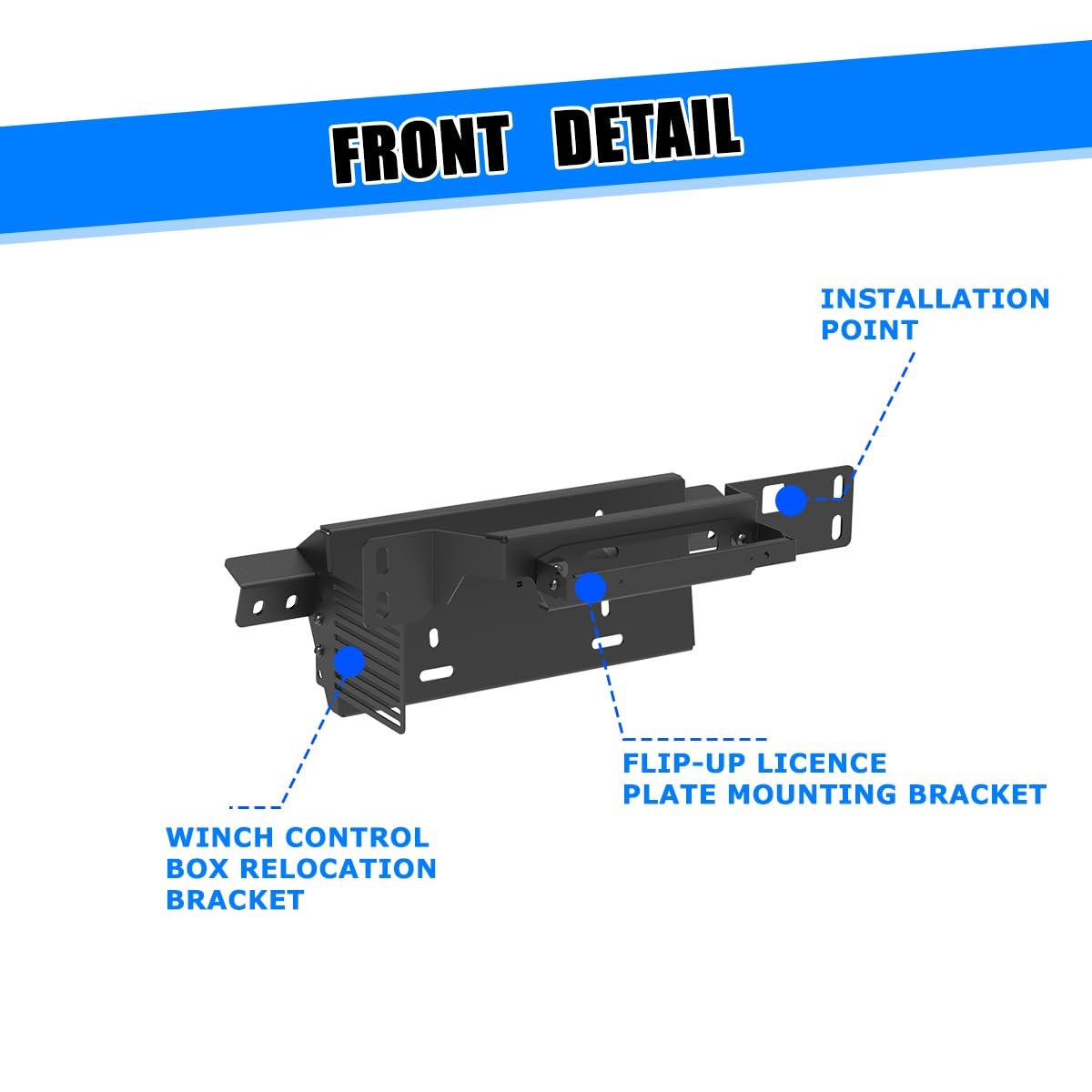 前杆绞车安装适用于 2017 - 2025 福特 F250/F350(不包括柴油型号)